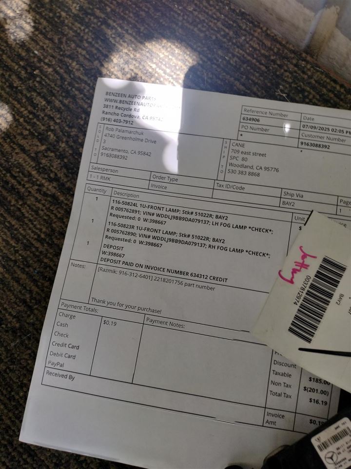 Right FOG LAMP 2218201856 2012-2014 MERCEDES-BENZ CLS550 - Image 5