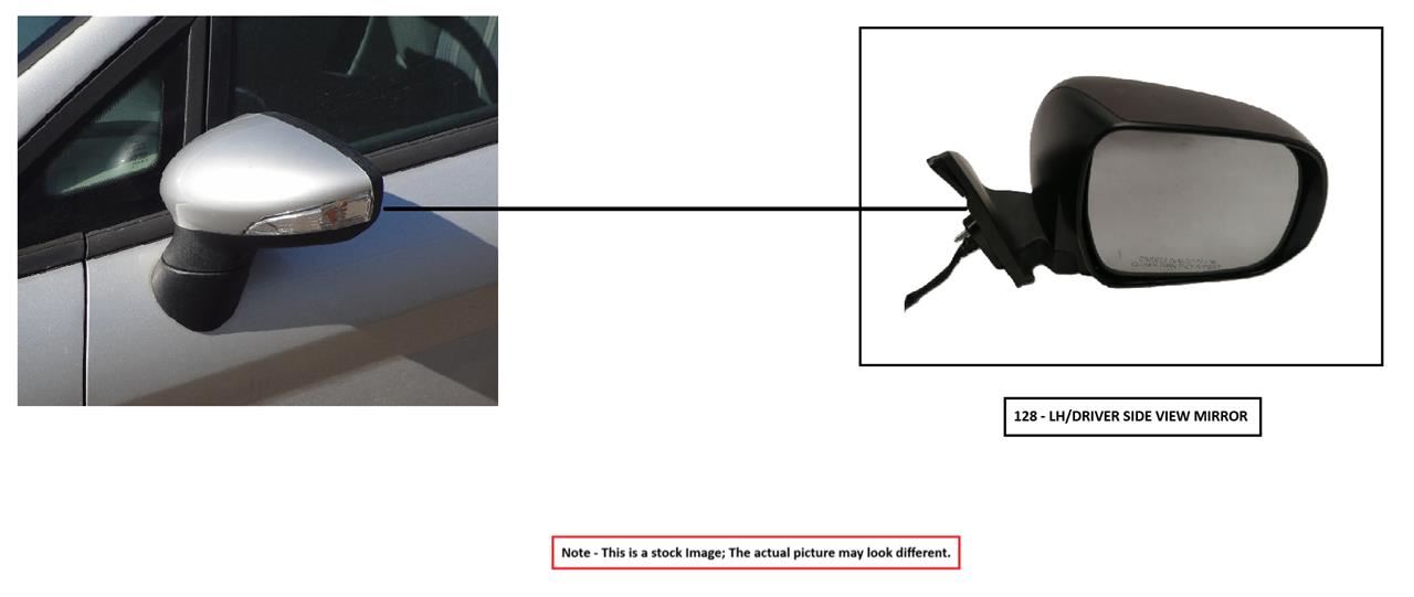 LEFT BLK SIDE VIEW MIRROR OEM 13-24 DODGE RAM1500 1YR WRNTY - Image 1