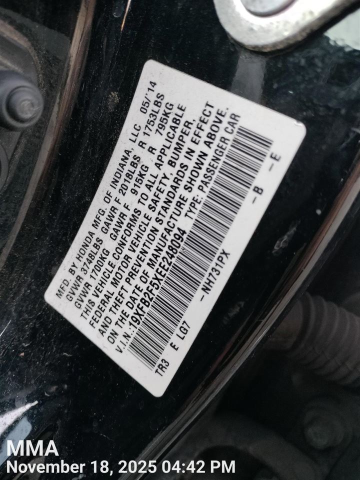 AC COMPRESSOR OEM 12-15 HONDA CIVIC 1YR WRNTY - Image 3