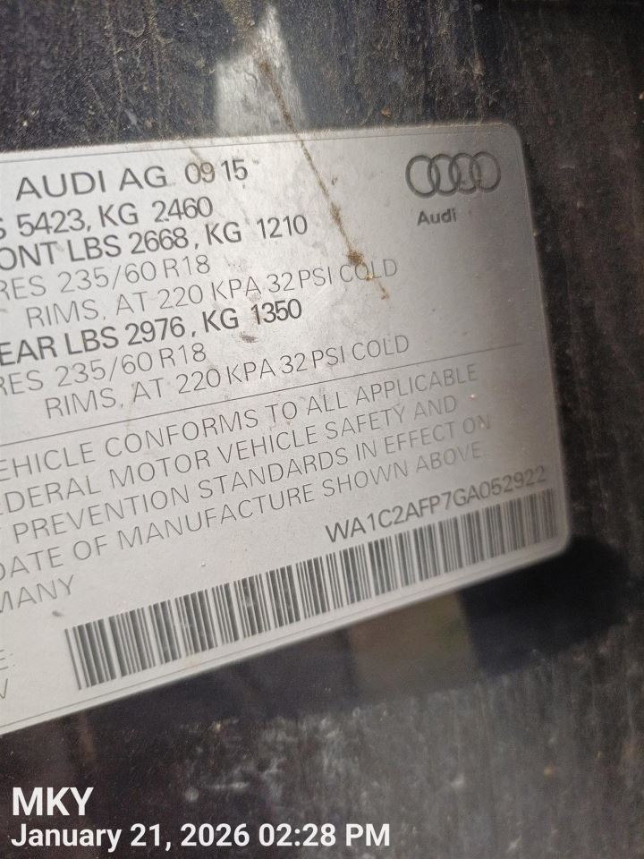 REAR WIPER ARM OEM 2011 Q5 AUDI 8R0 955 407  1P9 - Image 5