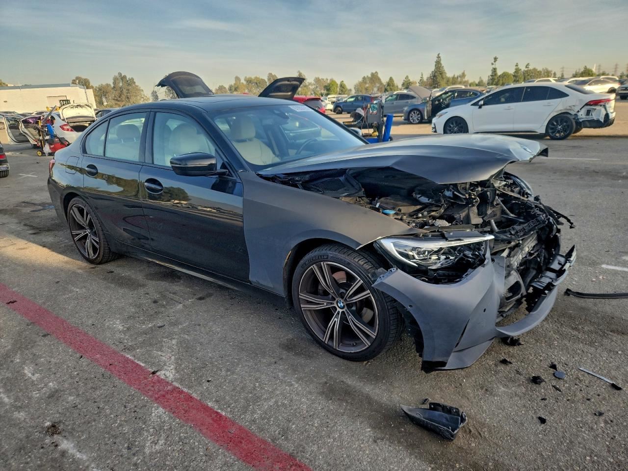 RIGHT TAN FRONT HEADREST OEM 2020 BMW 330E 52 10 7 470 250 - Image 5