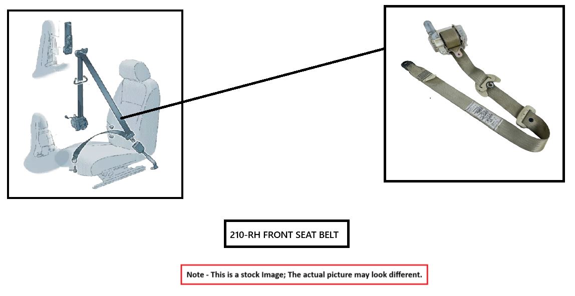 RIGHT FRONT SEAT BELT OEM 09-14 FORD F150 CL3Z16611B08AB - Image 1