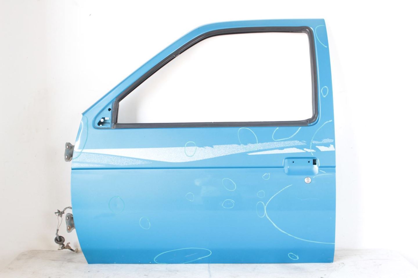 96-97 Nissan Pickup D21 Blue Driver Left Front Manual Door Shell