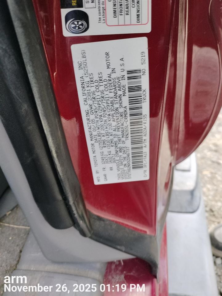 LEFT FRONT COIL/AIR SPRING OEM 05-12 TOYOTA TACOMA 1YR WRNTY - Image 1