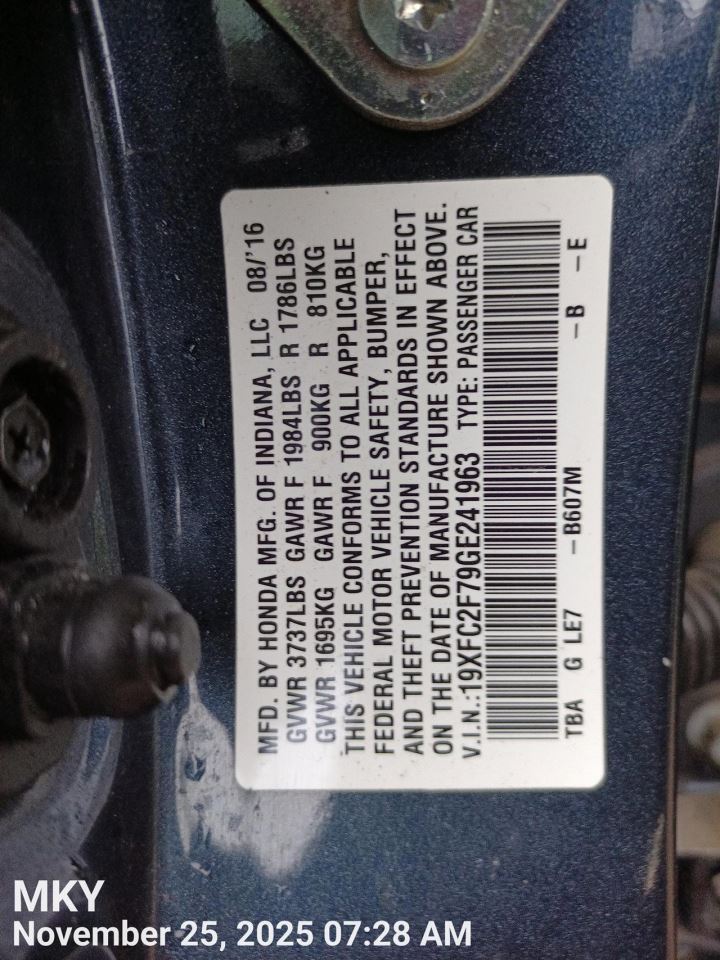 LEFT FRONT SPINDLE KNUCKLE OEM 16-21 HONDA CIVIC - Image 5