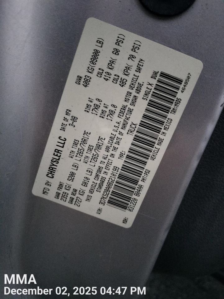 DASH WIRE HARNESS OEM 2008 DODGE RAM2500 56055804AC - Image 1