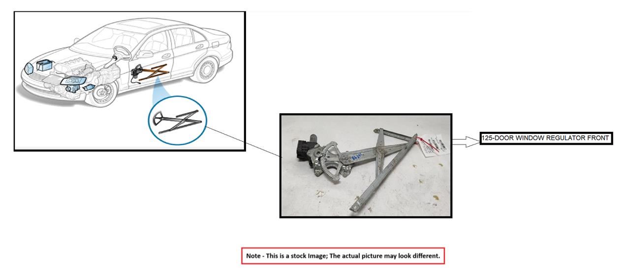 RIGHT FRONT DOOR WINDOW REGULATOR OEM 1996 TOYOTA TACOMA - Image 1