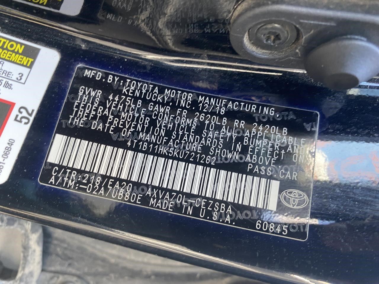 Rear View Mirror Pre-crash System Fits 18-23 CAMRY 30955087