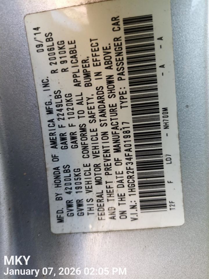 ACCORD 2015 Headrest 8944705 - Image 3