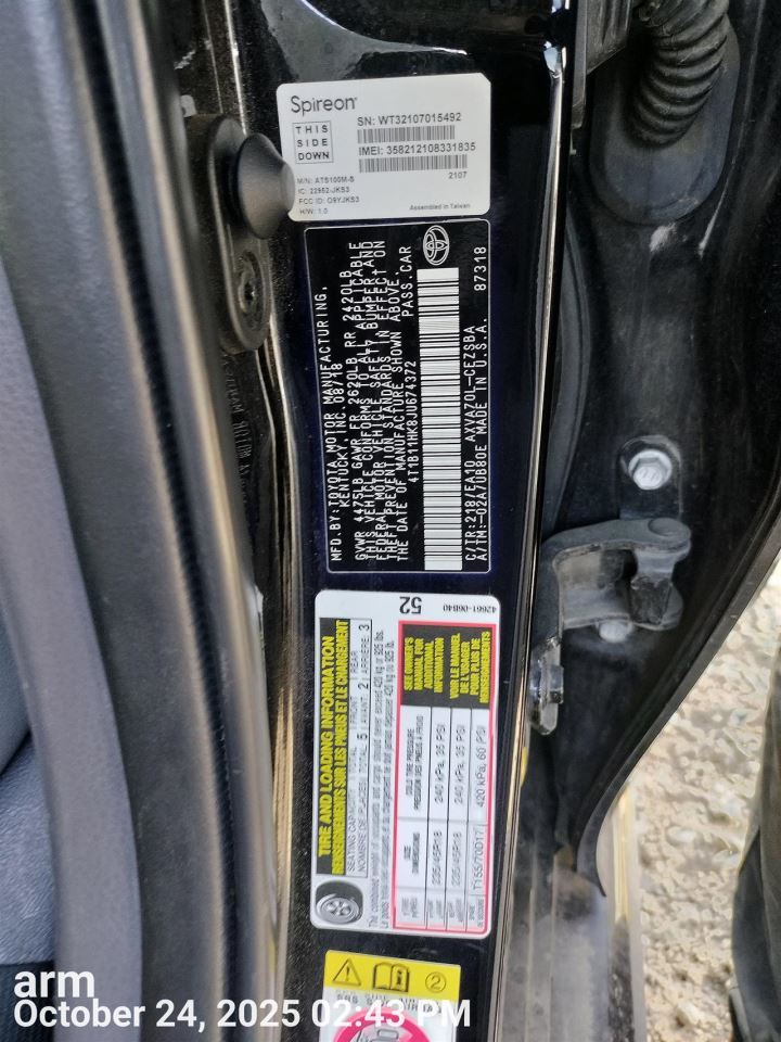 FUEL VAPOR CHARCOAL CANISTER OEM 2021 TOYOTA CAMRY 7774006230 - Image 2