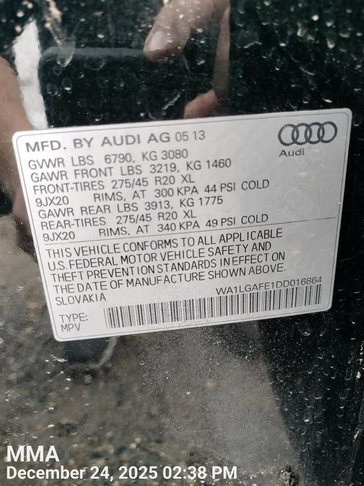 DASH WIRE HARNESS OEM 2013 Q7 AUDI - Image 1