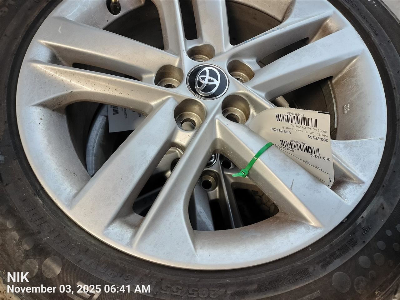 WHEEL/RIM ONLY OEM 19-22 TOYOTA COROLLA 4261112E00 - Image 2