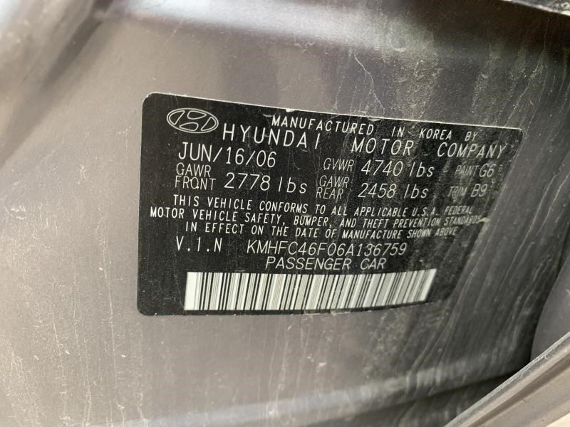 Used 2006 Hyundai Azera Engine Engine (3.8l, Vin F, 8th Digit), F