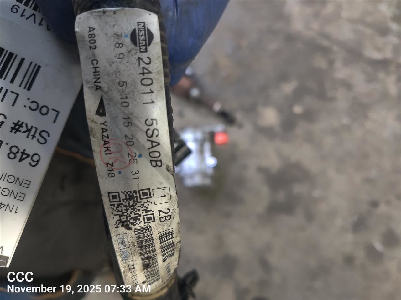 ENGINE WIRE HARNESS 240115SA0A 2019 NISSAN LEAF - Image 2