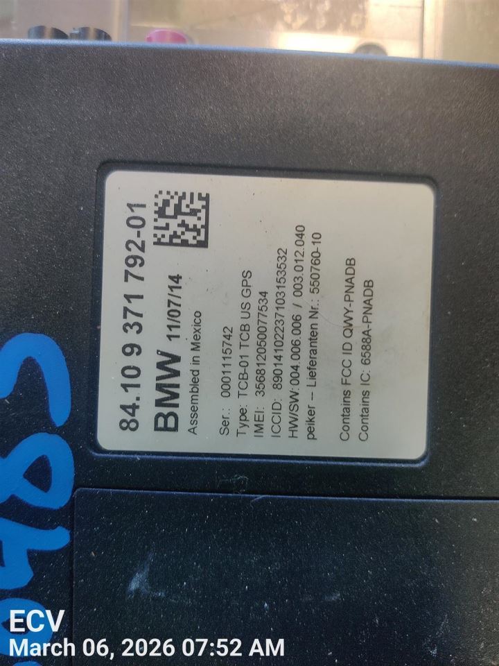 Benzeen ECM Communication Telematics Control Unit Fits 14-20 BMW i3 9862743 - Image 1