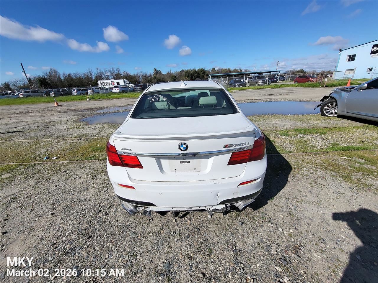 RIGHT TAN FRONT HEADREST OEM 2013 BMW 750I 52107353690 - Image 2