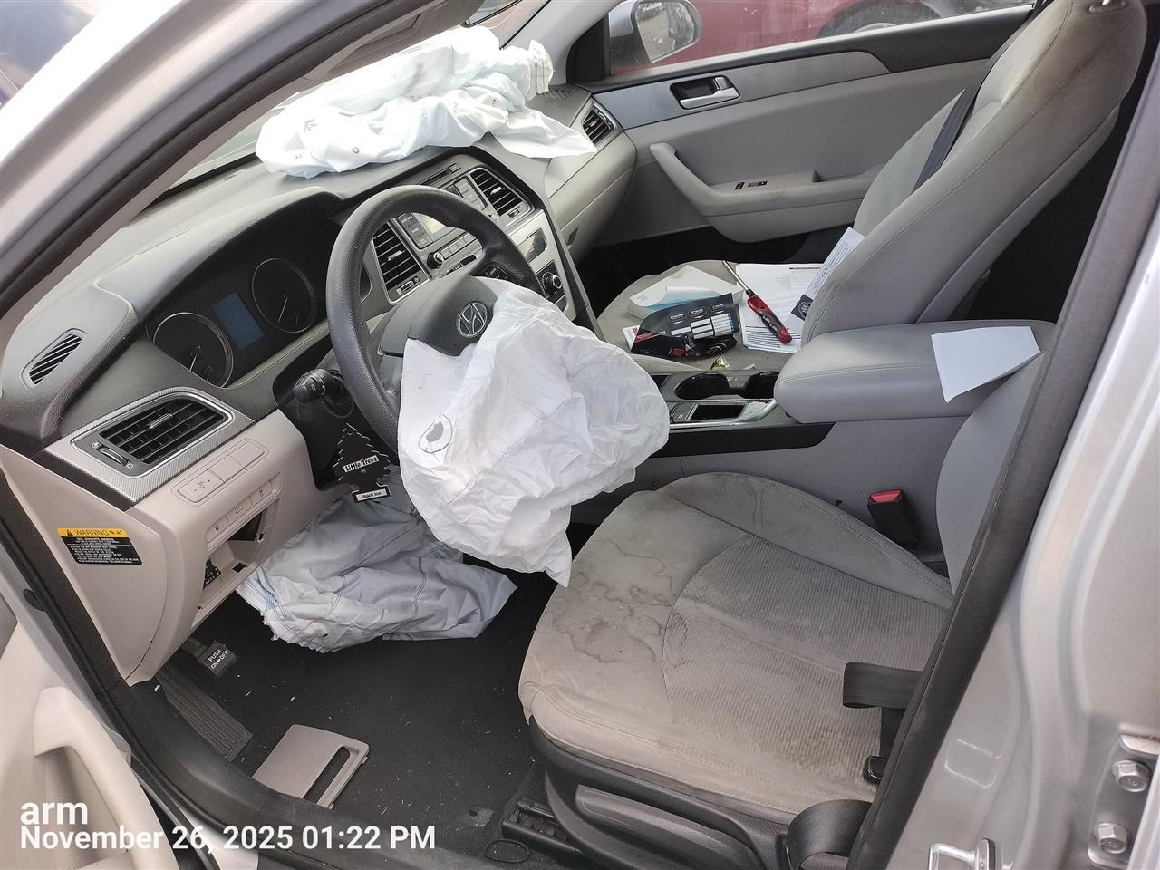 LEFT GRY FRONT HEADREST OEM 2015 HYUNDAI SONATA - Image 3