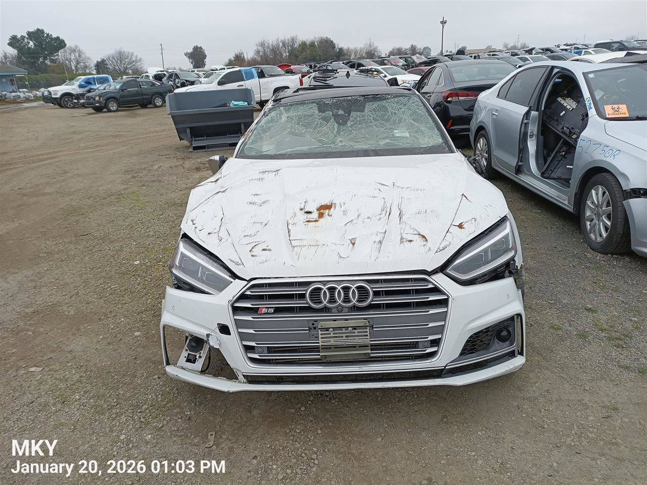 RIGHT FRONT WIPER ARM OEM 2017 S5 AUDI 8W1 955 408  1P9 - Image 3