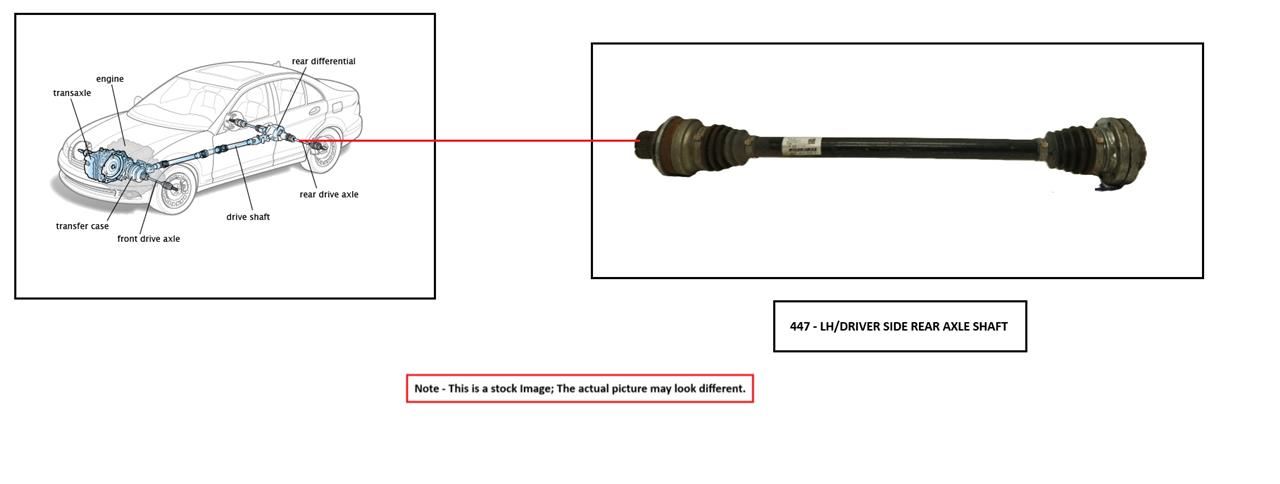 LEFT REAR AXLE SHAFT OEM 17-24 Q7 AUDI 1YR WRNTY - Image 1
