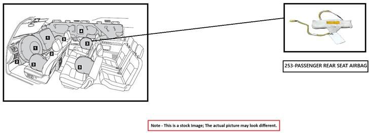 Benzeen PASSANGER SEAT AIR BAG 20997498 2010-2011 CADILLAC ESCALAESV - Image 1
