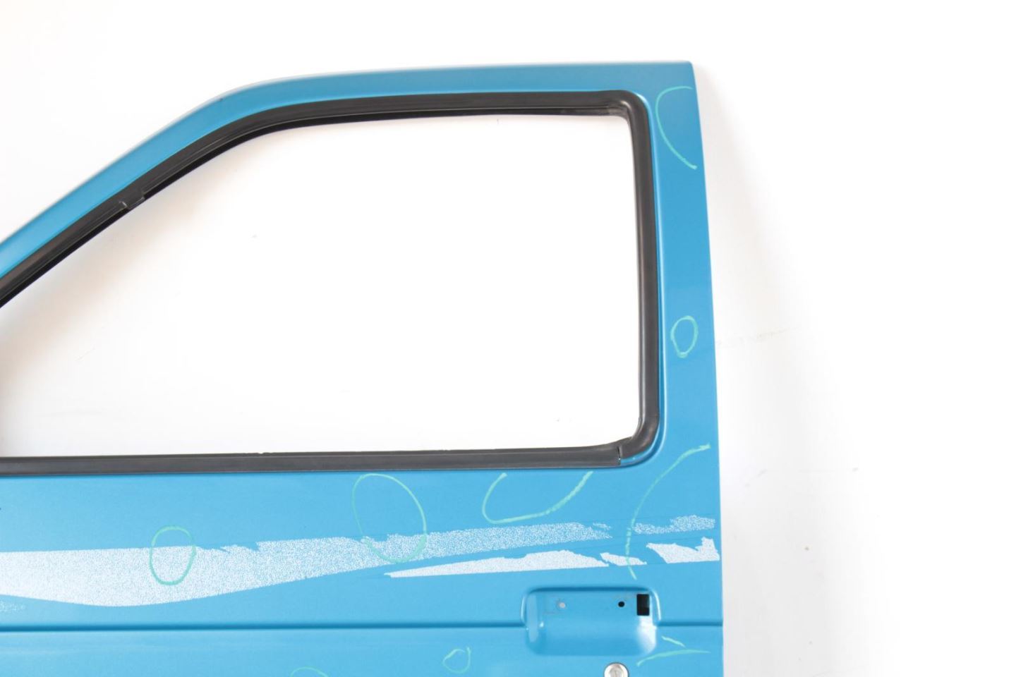 96-97 Nissan Pickup D21 Blue Driver Left Front Manual Door Shell