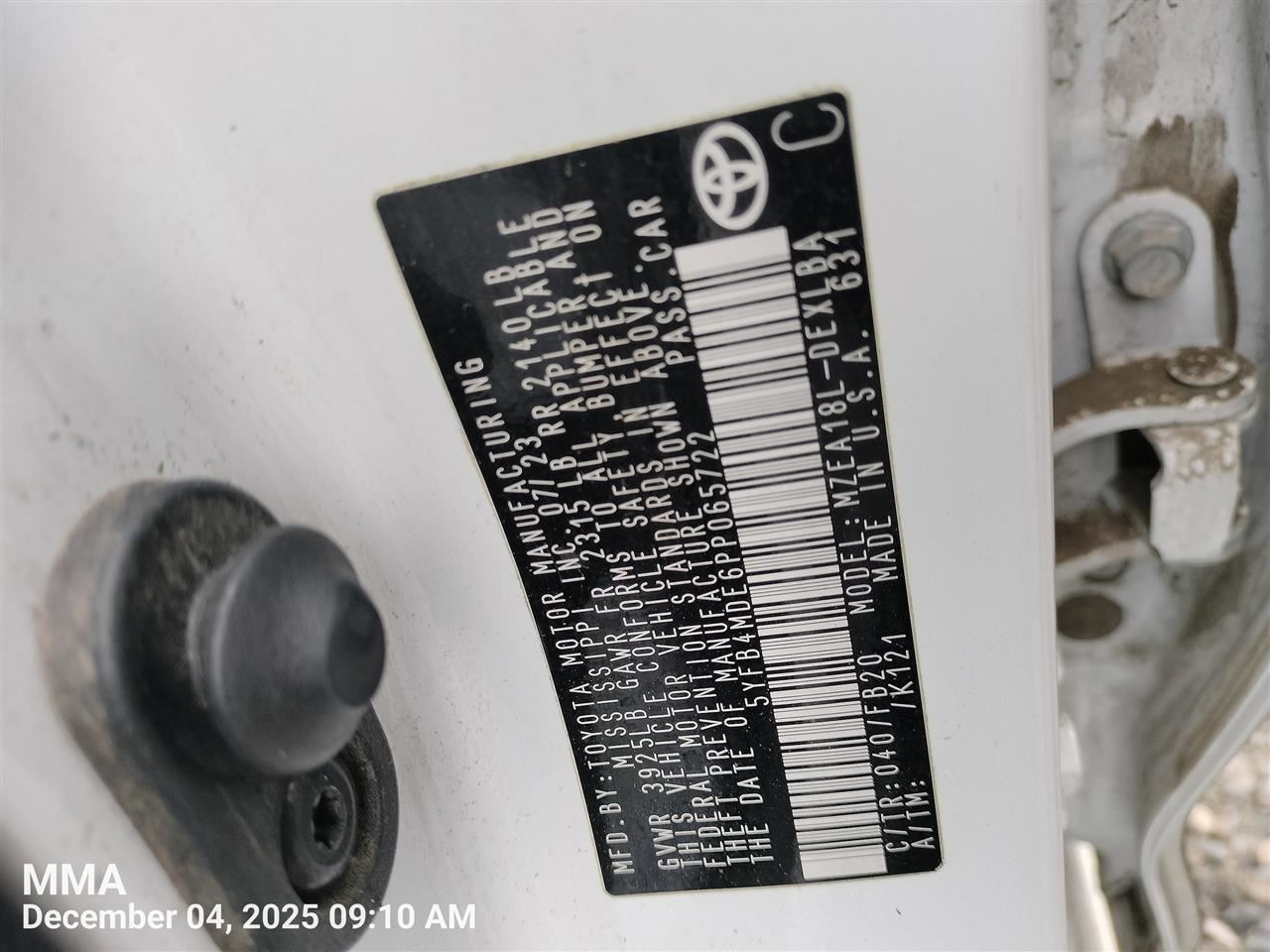 RIGHT TAIL LAMP OEM 20-25 TOYOTA COROLLA 1YR WRNTY - Image 1