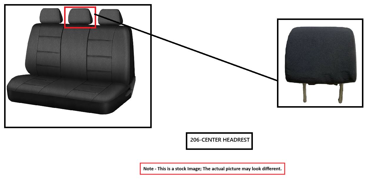 BLK REAR HEADREST OEM 2016 CHRYSLER 200 1VR07DX9AB - Image 1