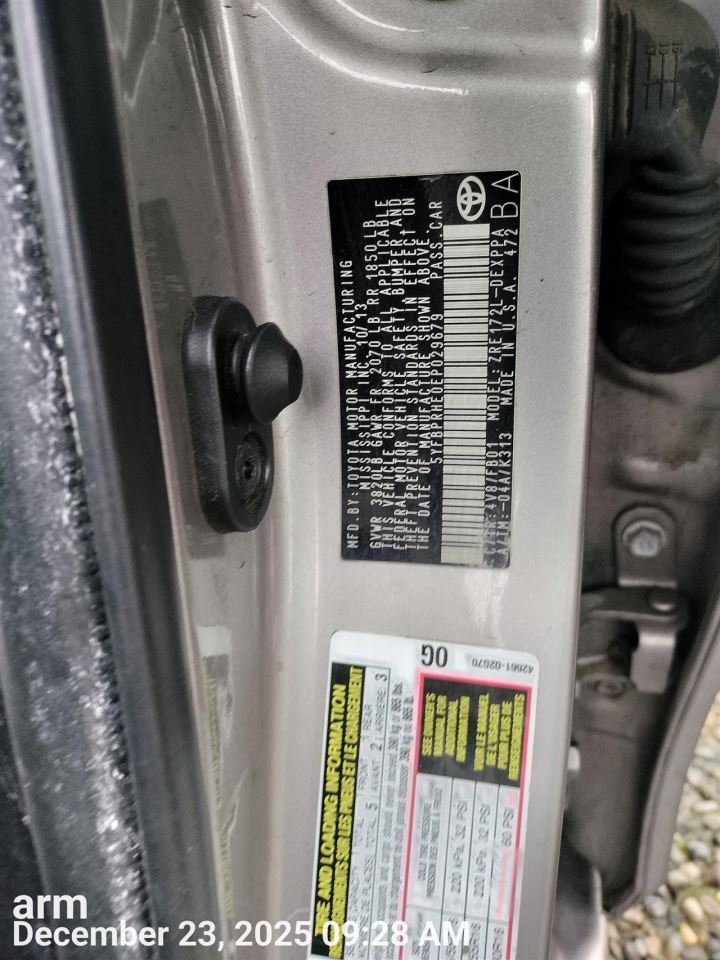 Benzeen Left Air Bag Driver Roof Fits 14-16 COROLLA 8809945 - Image 1