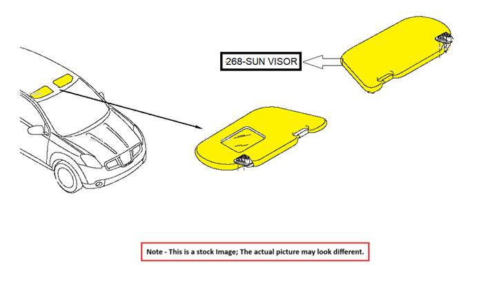 LEFT BLK SUN VISOR OEM 19-24 TOYOTA COROLLA - Image 1