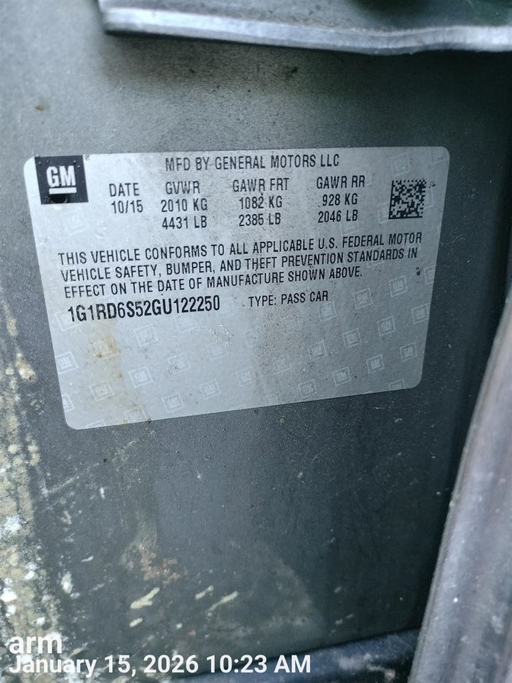 RIGHT BLK REAR HEADREST OEM 2018 CHEVROLET VOLT 23345525 - Image 2