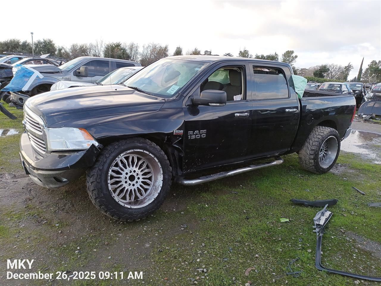 RIGHT BLK SIDE VIEW MIRROR OEM 2013 DODGE RAM1500 1YR WRNTY 68096196AF - Image 3