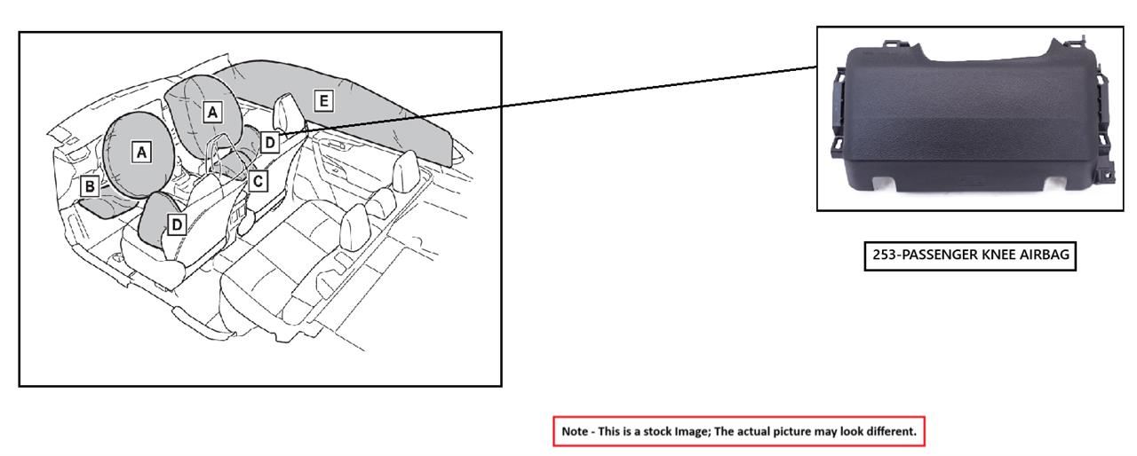 Benzeen KNEE AIR BAG 95071053 2013-2016 CHEVROLET SPARK - Image 1