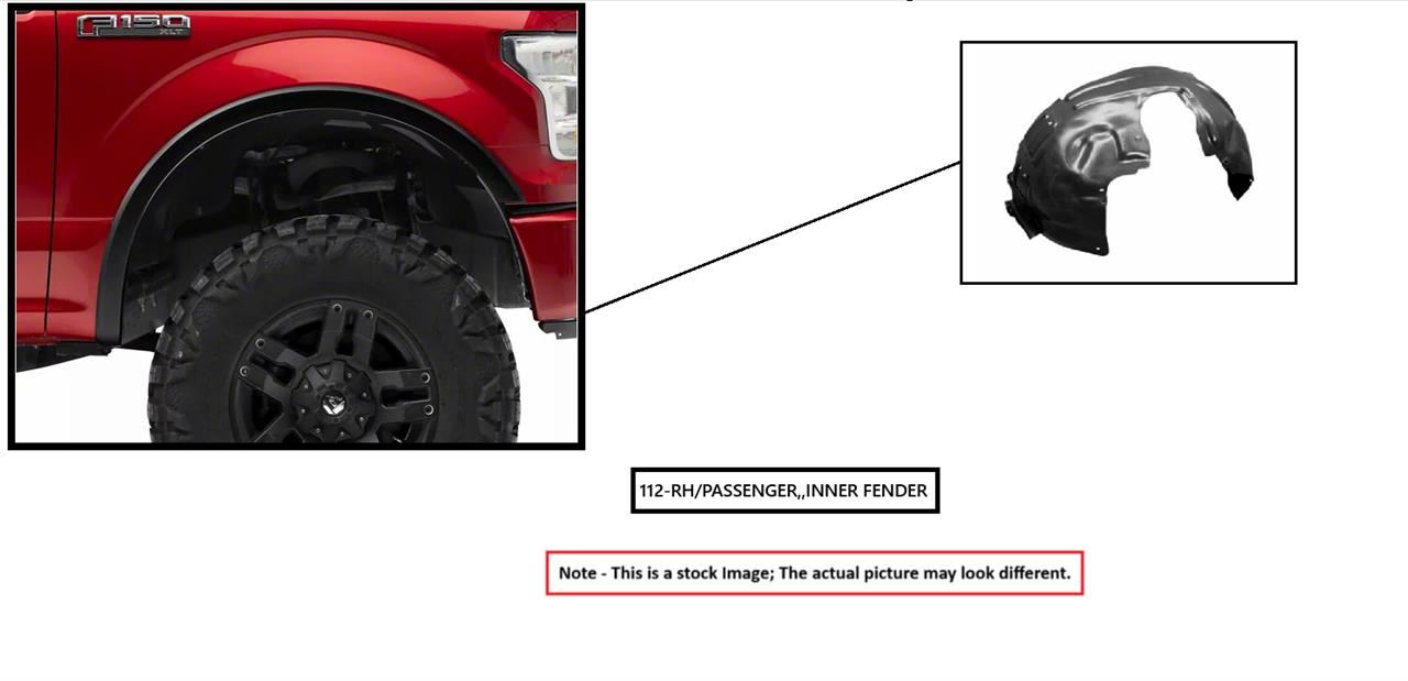RIGHT FRONT PLASTIC INNER FENDER OEM 2015 JEEP RENEGADE 68254968AA - Image 1